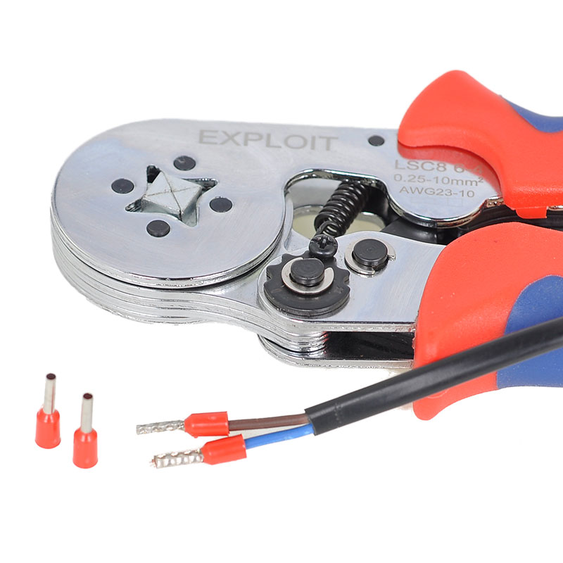 开拓02510mm针式端子冷压四芯快速压线压接081213压线钳