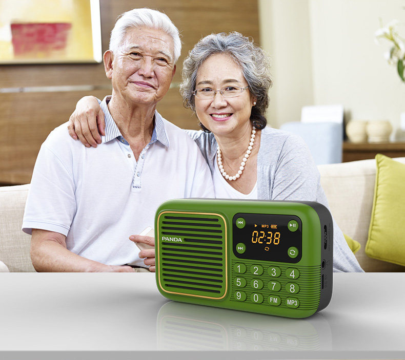 熊猫fm插卡充电评书听歌唱戏小音箱随身听广播收音机