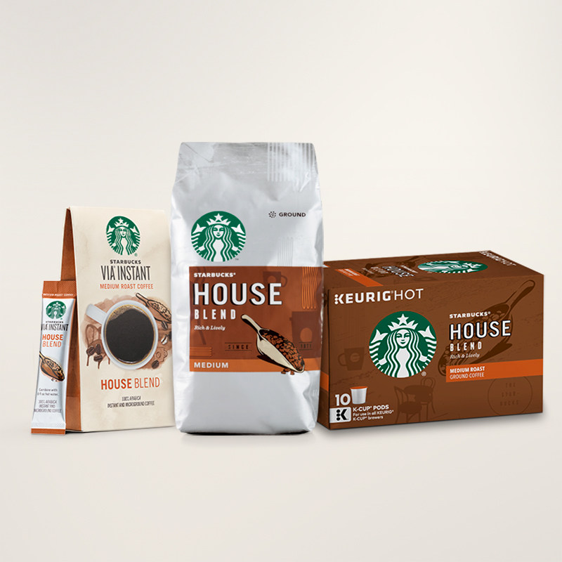 美国直采星巴克houseblend家常综合非速咖啡粉340克咖啡粉