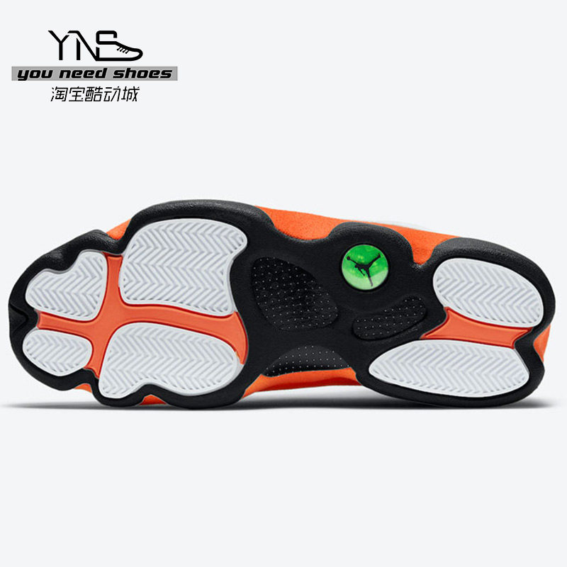 油腻airjordanaj13白橙扣碎海星橙篮球球鞋男子篮球鞋