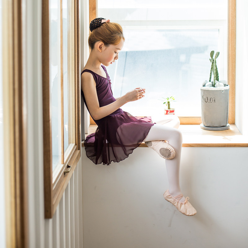 韩国进口儿童舞蹈练功舒适纱裙女孩芭蕾民族儿童演出服