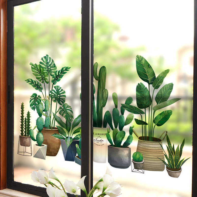 3d立体创意厨房阳台装饰图案玻璃贴纸窗花窗户墙贴