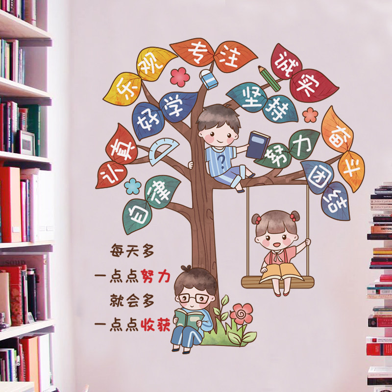 家规家训墙贴好孩子儿童房间墙面装饰家庭教育小学生墙贴
