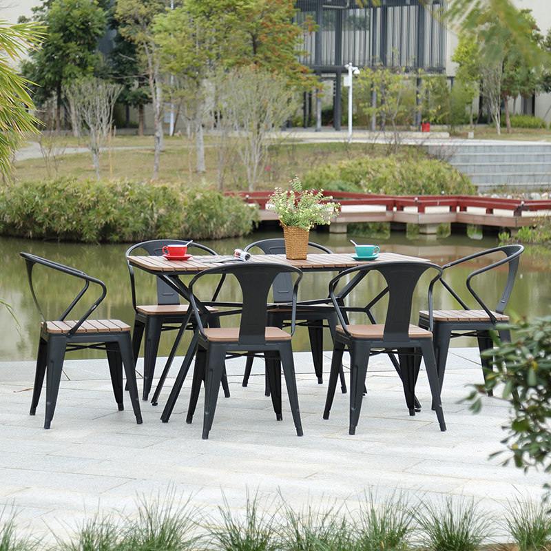 铁艺户外桌椅组合花园庭院露天阳台咖啡厅休闲桌椅套件