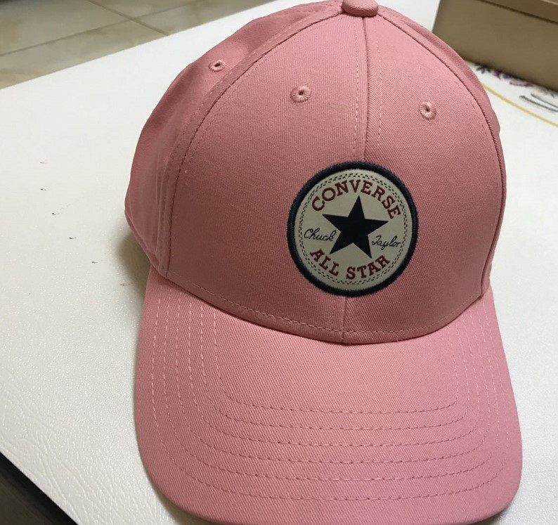 匡威经典logo粉色红色纯色棒球棒球帽帽子男女运动帽