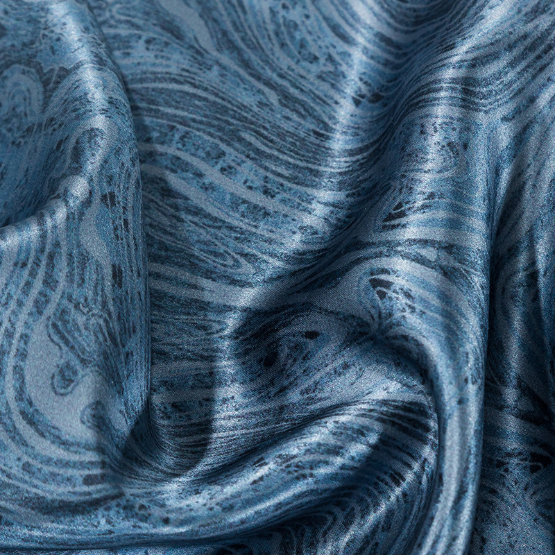 匠心之作重磅丝绸印花巴洛克佩兹利花纹真丝四件床品套件