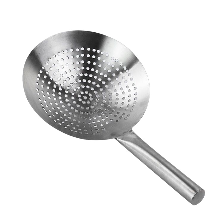 不锈钢大锅瓢钢柄水勺汤勺漏勺饭店30公分炒锅菜壳漏勺