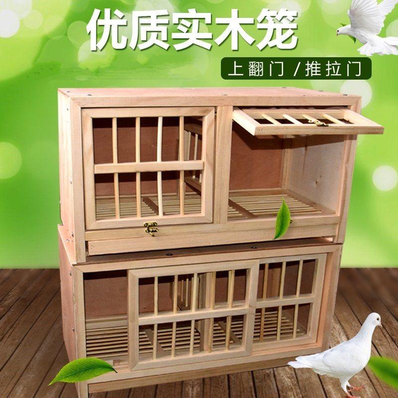 信鸽养殖鸽笼种鸽配对组合木笼实木放飞大号笼子