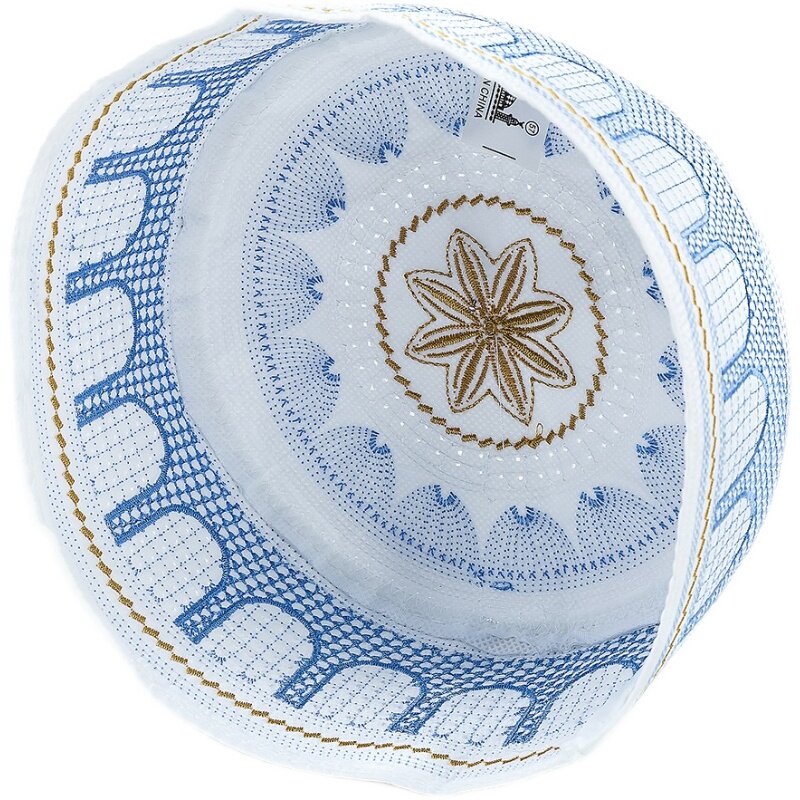 穆斯林清真礼拜帽回男新款夏季透气刺绣回族男士帽子