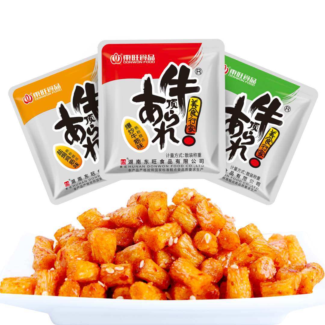 顶牛辣条三种口味混搭东旺麻辣传统儿时小吃面筋制品