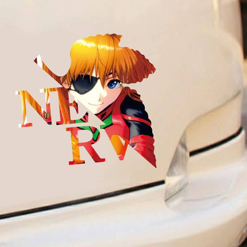 新世纪福音战士nerv彩喷贴画画纸车身装饰卡通汽车装饰贴