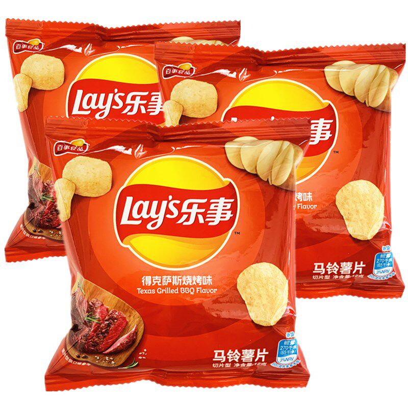 乐事烧烤味薯片小包装零食休闲散装自选超市大礼包组合整箱混装