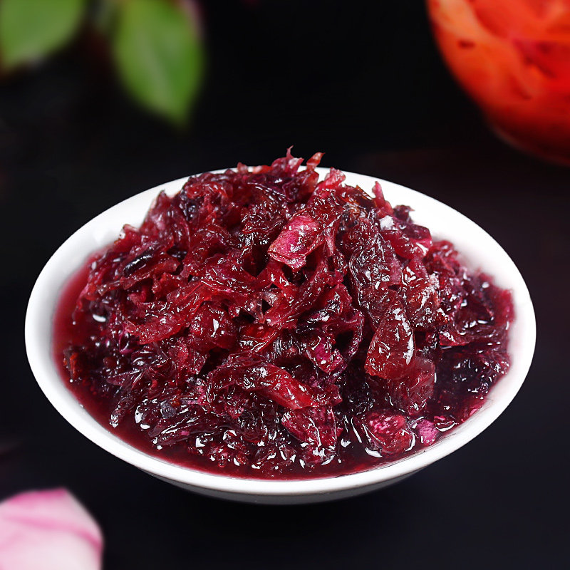 阿表哥云南手工玫瑰酱450g玫瑰糖蜂蜜玫瑰花酿自制饮品好喝