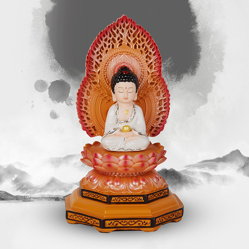 莲花底座树脂圆形神像佛像加高底坐佛具用品摆件财神观音莲花座