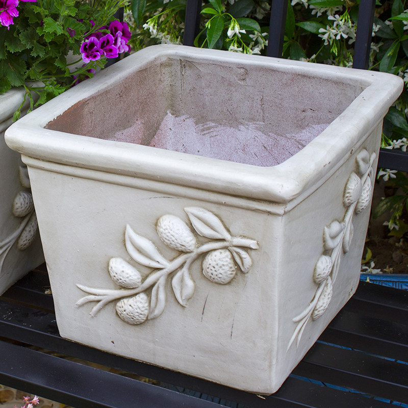毛草多省包邮方形花盆陶瓷罗马复古大口径特大花盆