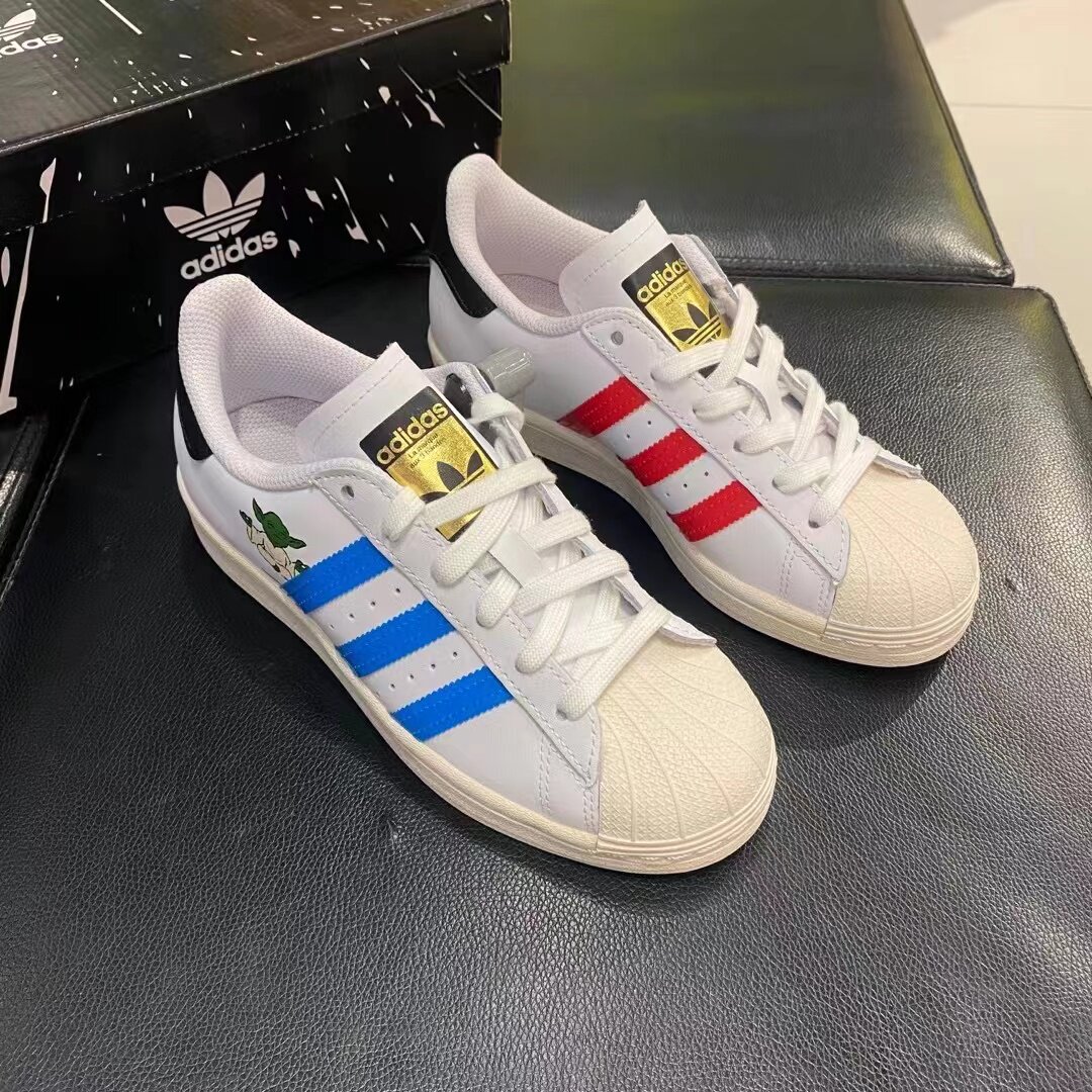 adidas三叶草男女大童superstar星球大战贝壳头运动运动休闲休闲鞋