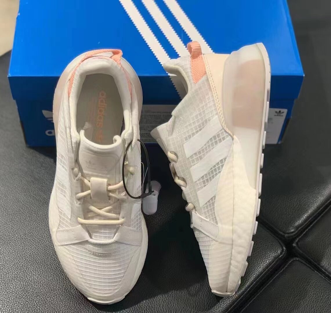 adidas三叶草女鞋夏季zx2kboostpure透气减震跑步鞋