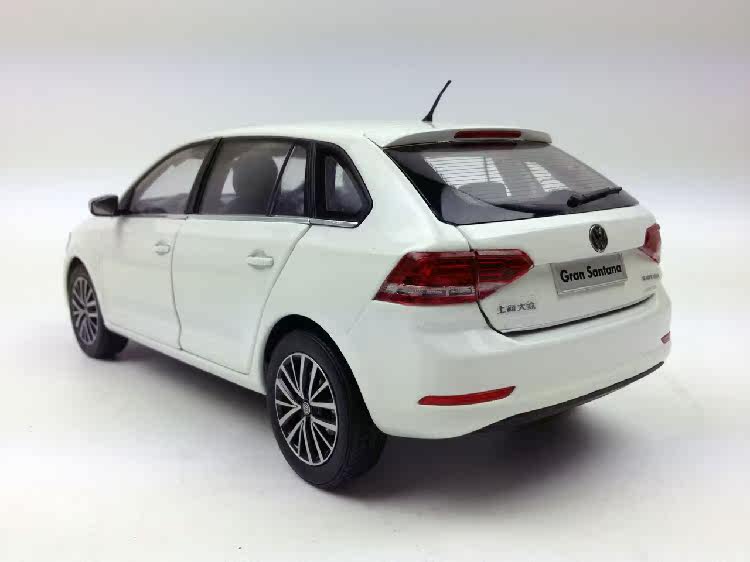 包邮上海大众桑塔纳浩纳gransantana白色合金汽车模型车模