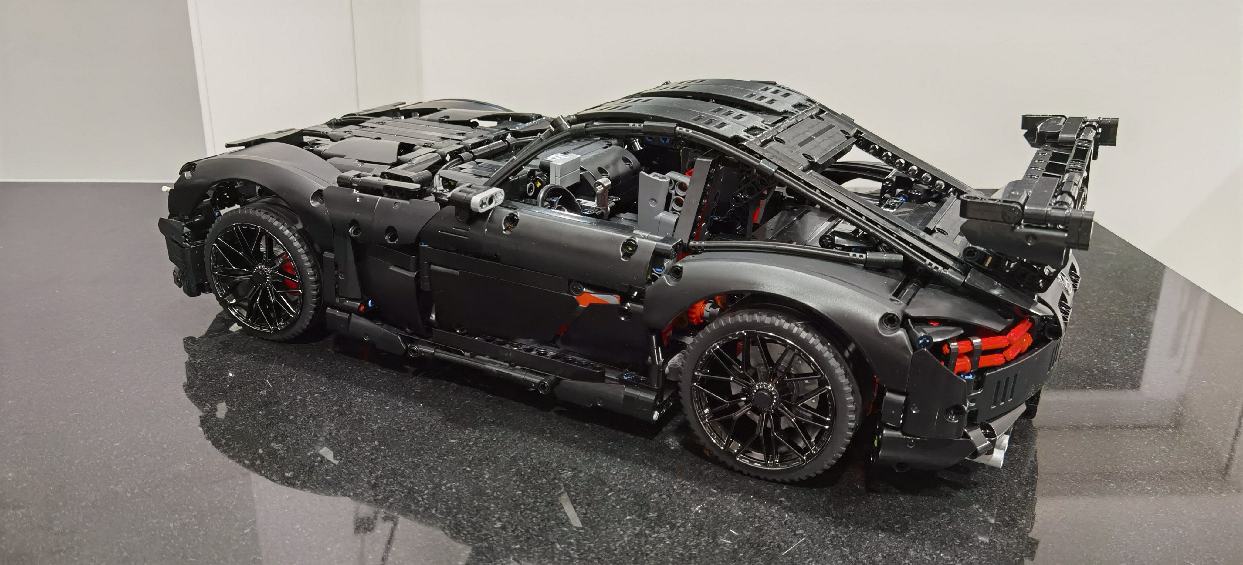 乐高兼容科技积木奔驰amg-gtblackseries赛车跑车塑料积木