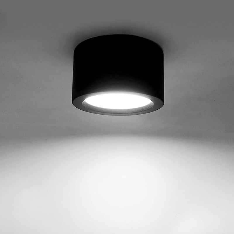 明装筒灯圆形开孔吸顶客厅卧室玄关背景走廊筒灯