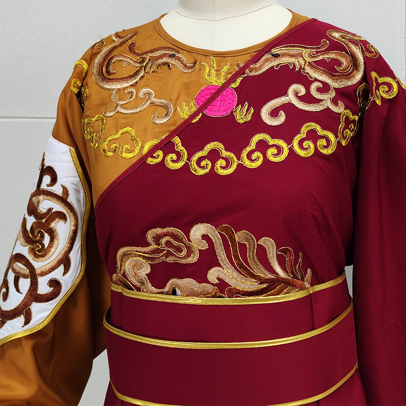 文武将军武生双龙斗珠踏浪绣花戏剧戏曲越剧民族服装