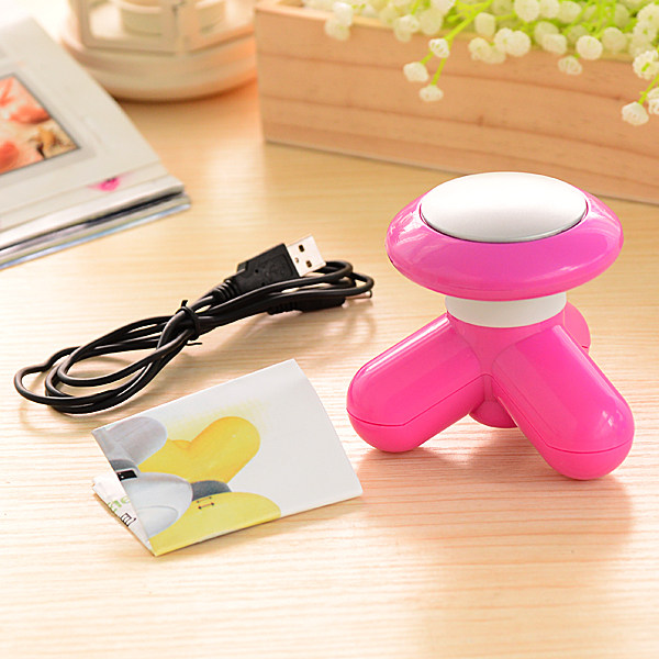 usb迷你按摩器mini小型三脚震动电动三角蘑菇mini按摩器