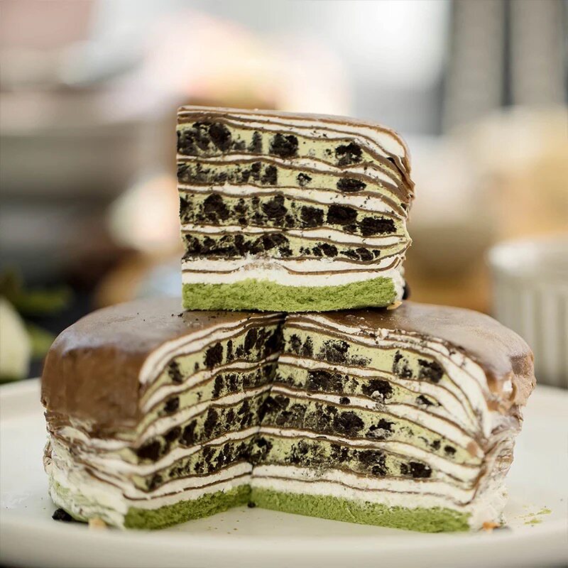 巧师傅千层蛋糕儿童生日甜点下午茶糕点抹茶奥利新鲜生日蛋糕