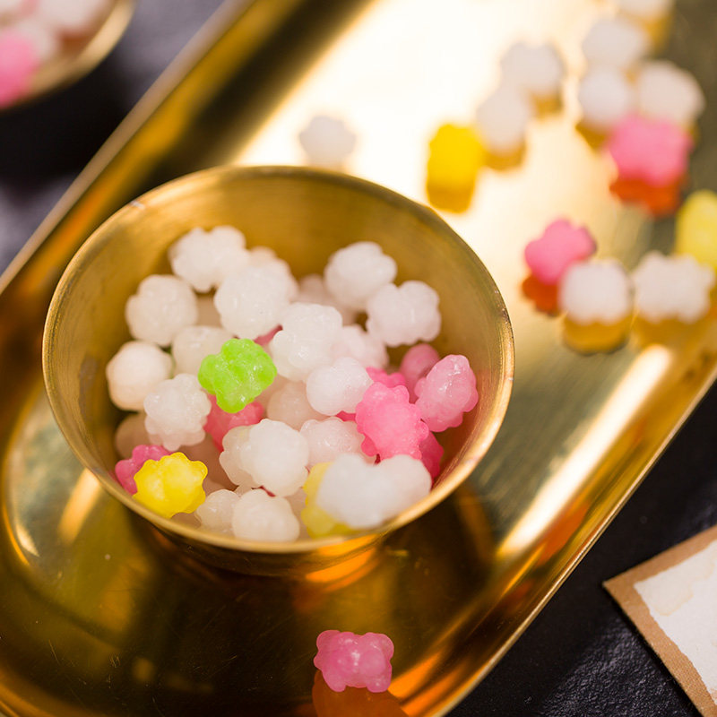 日本进口零食 丸太和风传统黄金花蕾金平糖 彩色许愿喜糖硬糖60g