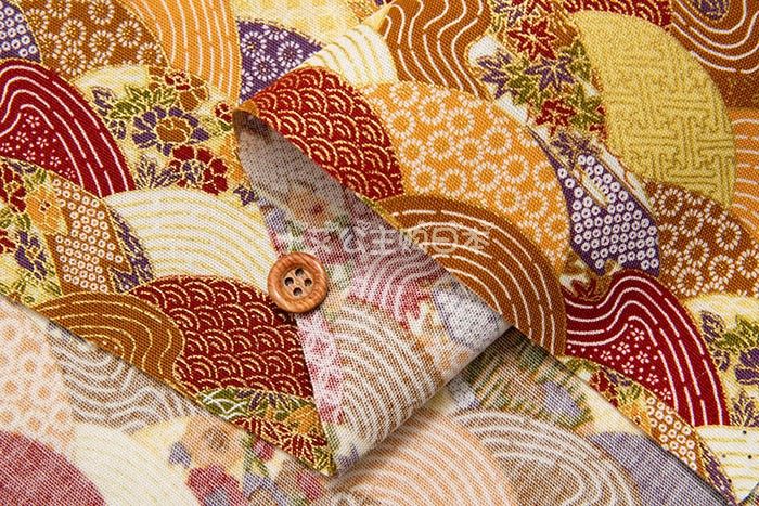 日本和服面料diy背景门帘书衣布料进口印花布海绵垫