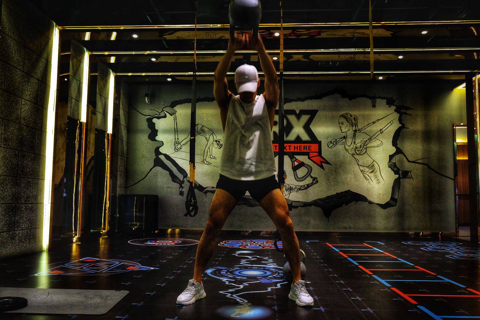 健身运动airdaso大师兄同款白色背心优质面料训练健身衣