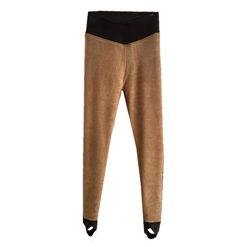 马头车羊毛毛绒绒裤女显高腰弹力加厚羊绒保暖保暖裤