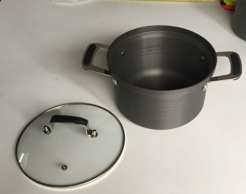 加厚铝锅不粘底锅铝合金硬质阳极氧化铝汤锅家用汤锅