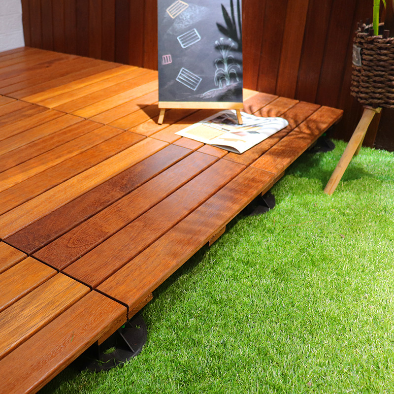 地板户外阳台防腐木地板定制木龙龙骨可调调节实木地板