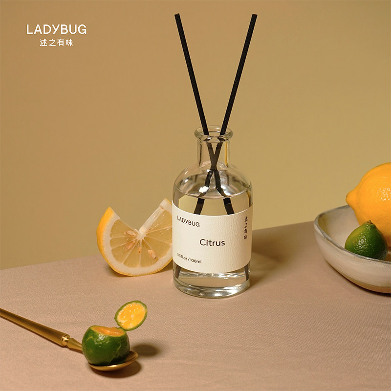 述之有味ladybug柑橘西柚无火香薰藤条厕所香氛香薰香料