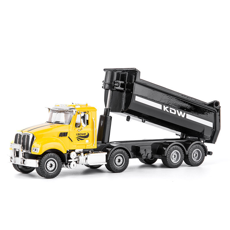 凯迪威合金美式工程车精装翻斗车建筑工地自卸车金属玩具模型汽车