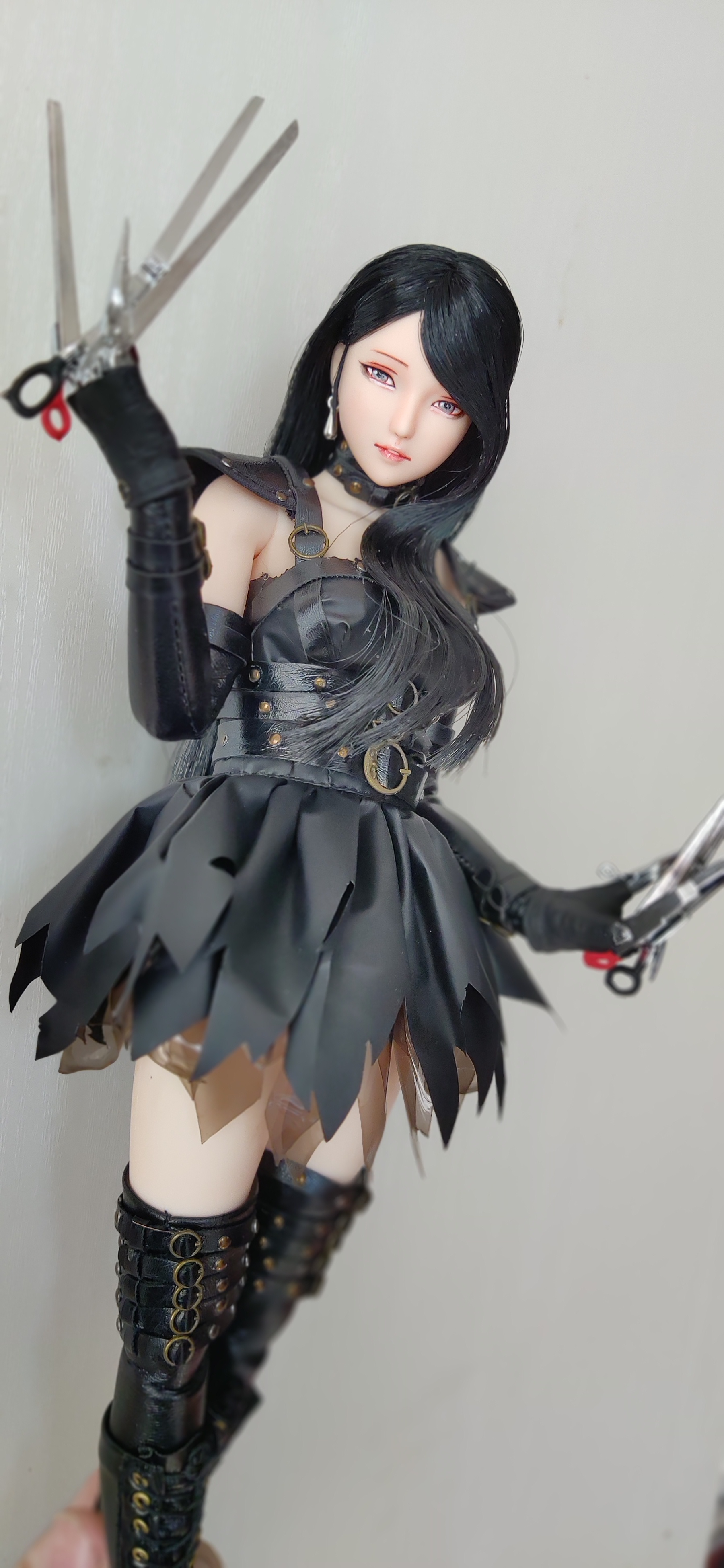 女版性转剪刀手爱德华关节素体支架女兵兵人兵人