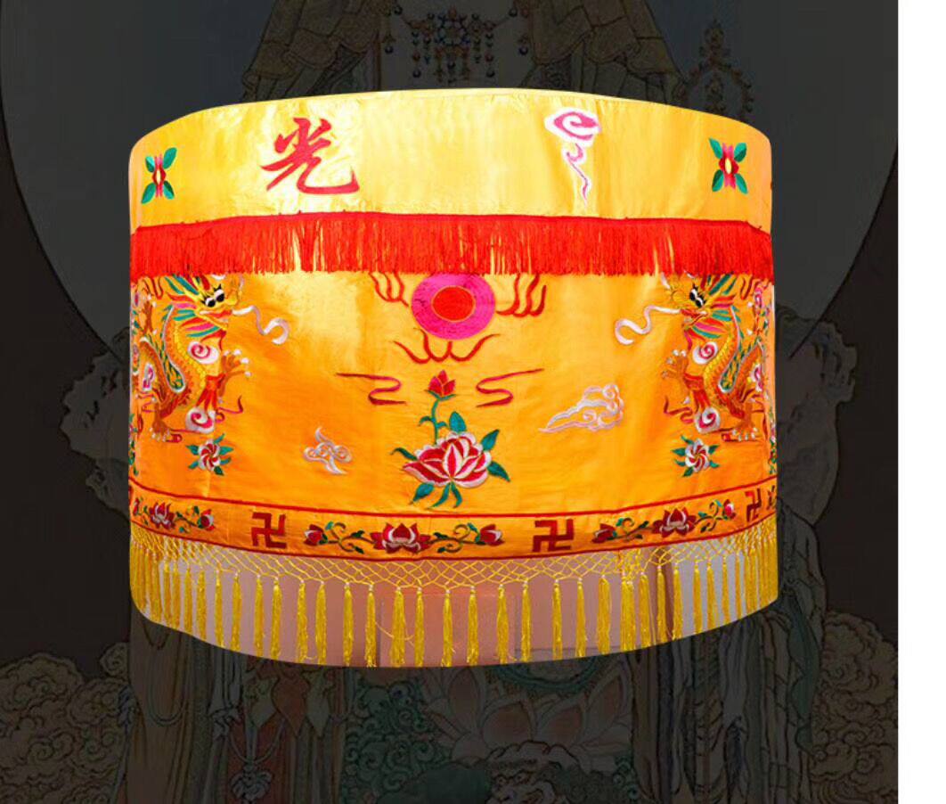 佛教用品苏绣宝盖宝顶黄龙伞多龙盖佛堂装饰绣品圆幢法会供品
