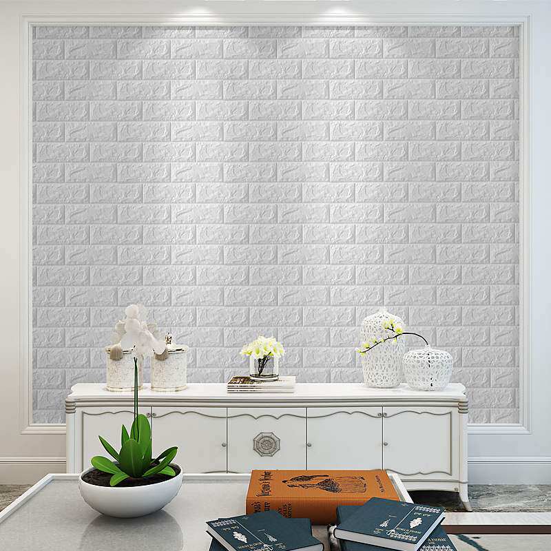 特厚自粘墙贴防潮防水卧室壁纸泡沫砖纹环保墙贴