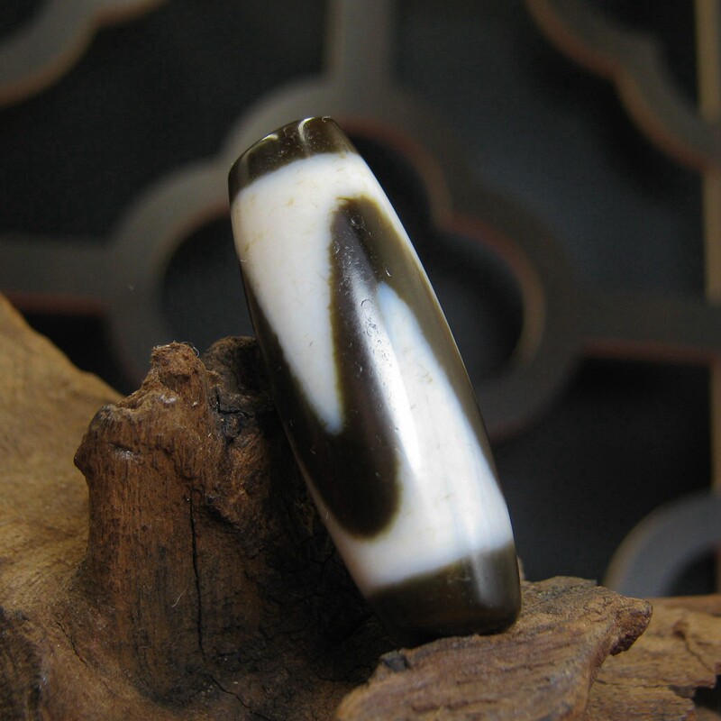 老虎虎牙天珠玛瑙12mm西亚古珠古玩文玩古董手链