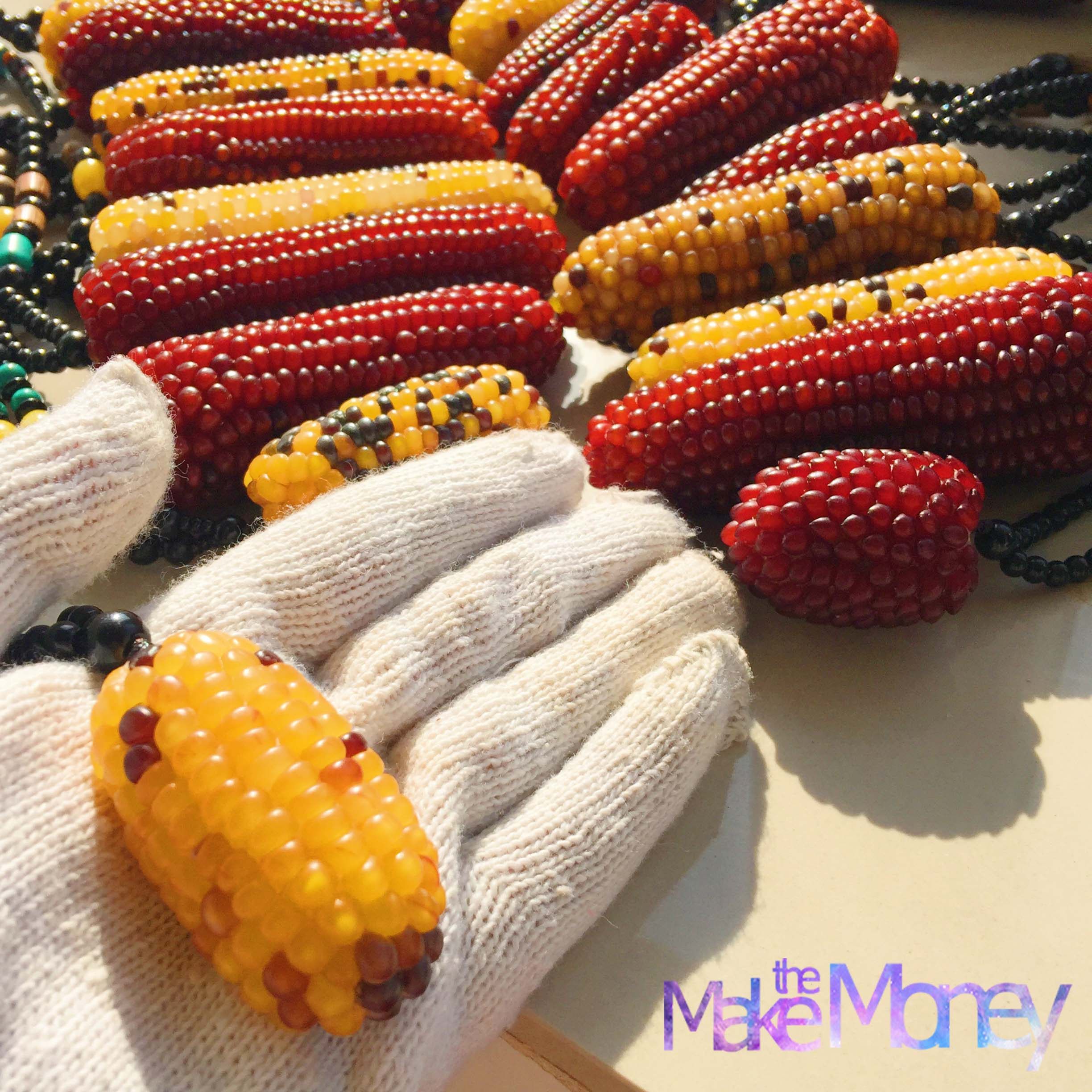 文玩精品小玉米菩提迷你小把紫红杂花玉米苞米手链