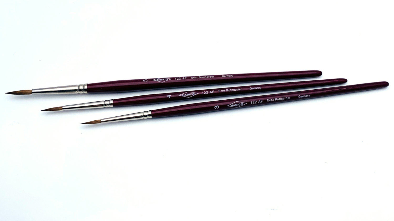 德国进口一百多年老字号habico122af圆笔彩绘用笔水彩笔水彩笔