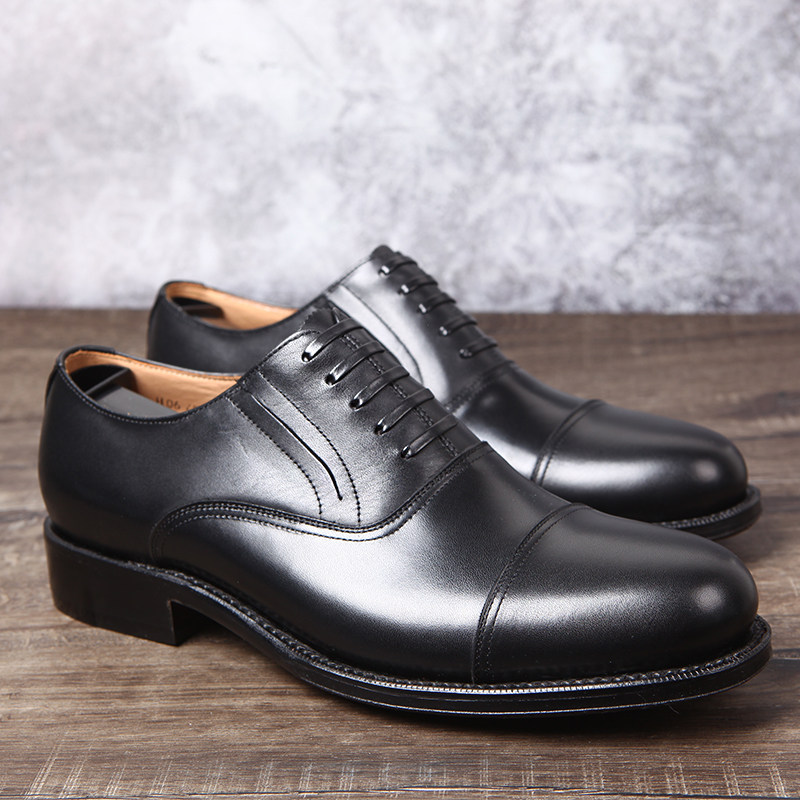 3516厂香港回归纪念版将军皮底皮鞋 手工定制三接头正装商务男鞋