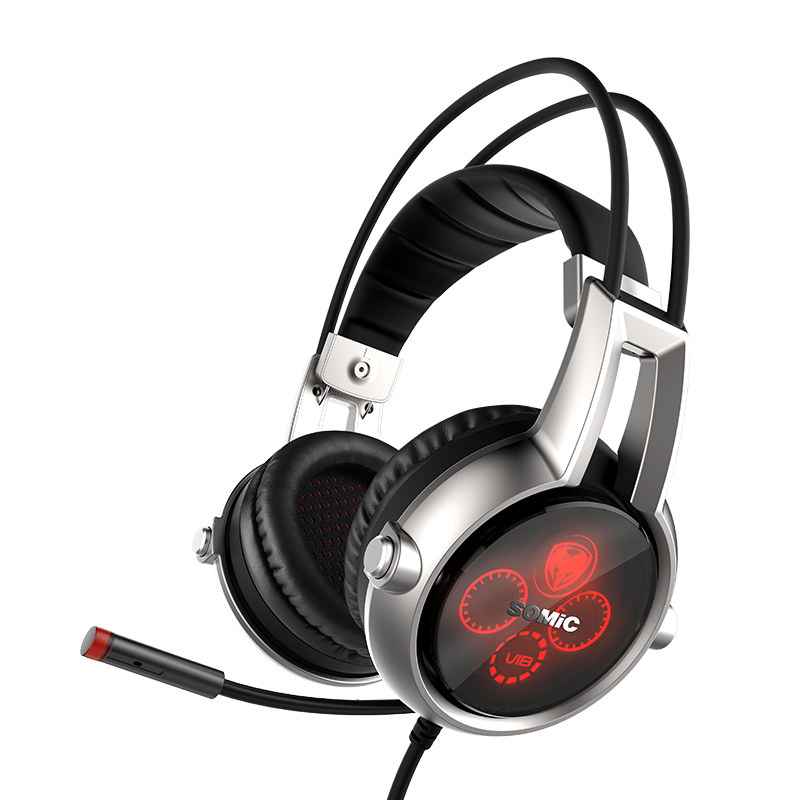 硕美科 e95x吃鸡游戏耳机物理声道震动耳麦头戴式吃鸡绝地求生听声辨