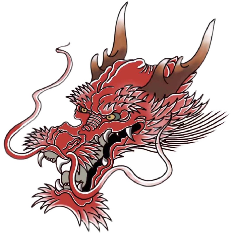 ipadprocreate传统龙头纹身设计笔刷绘画中国国风设计素材