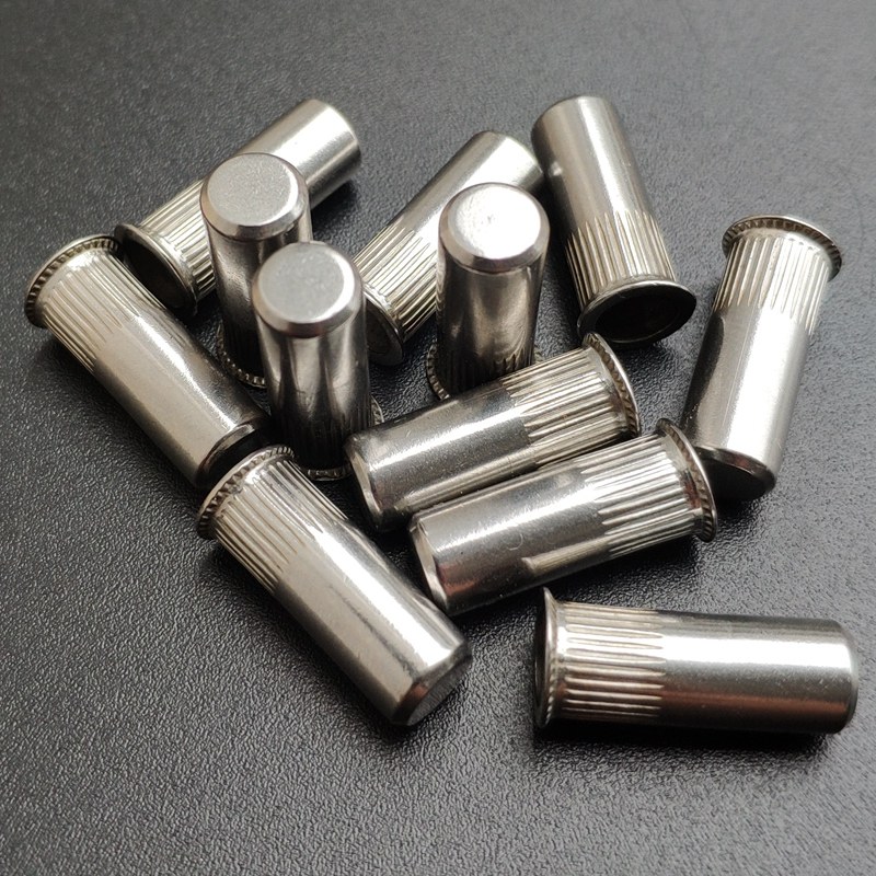 不锈钢小沉头盲孔竖纹圆柱拉铆螺母封闭防水m4m5m6m8m10m12螺母