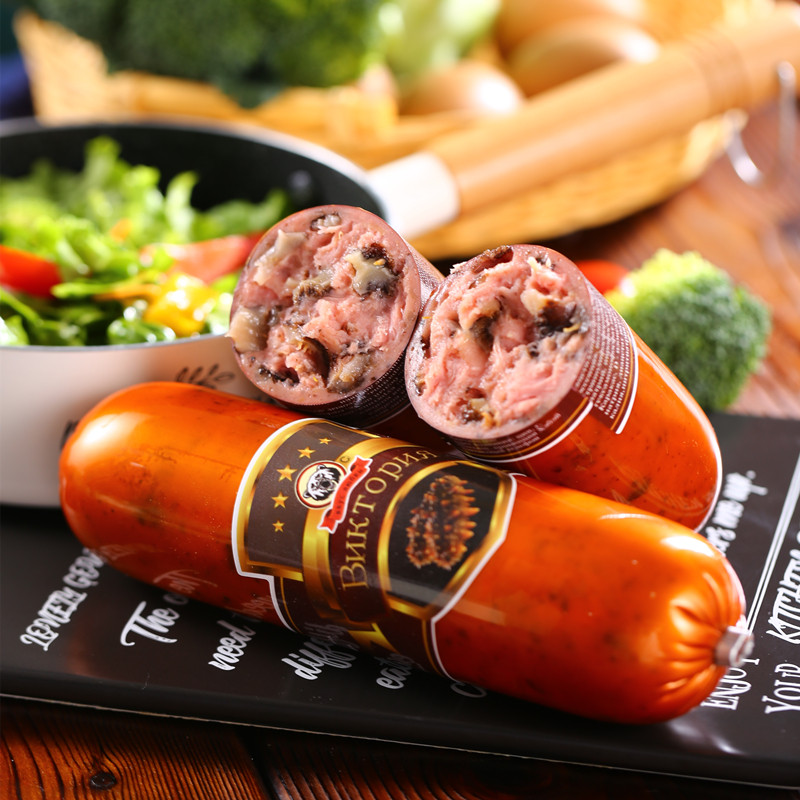 海参香肠俄罗斯风味即食火腿肠海鲜下酒下饭饭菜即食鱼零食