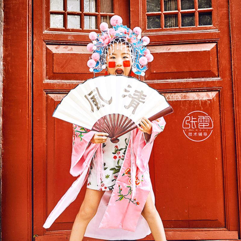 影楼服装戏曲头饰国潮服饰抖音儿童拍照创意个性古装写真摄影道具