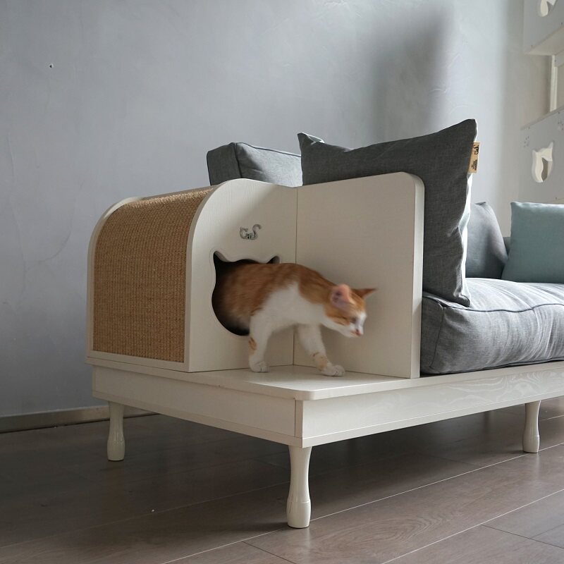 cats猫家具人猫共用单人双人沙发 可定制 配羽绒羽毛垫 包邮