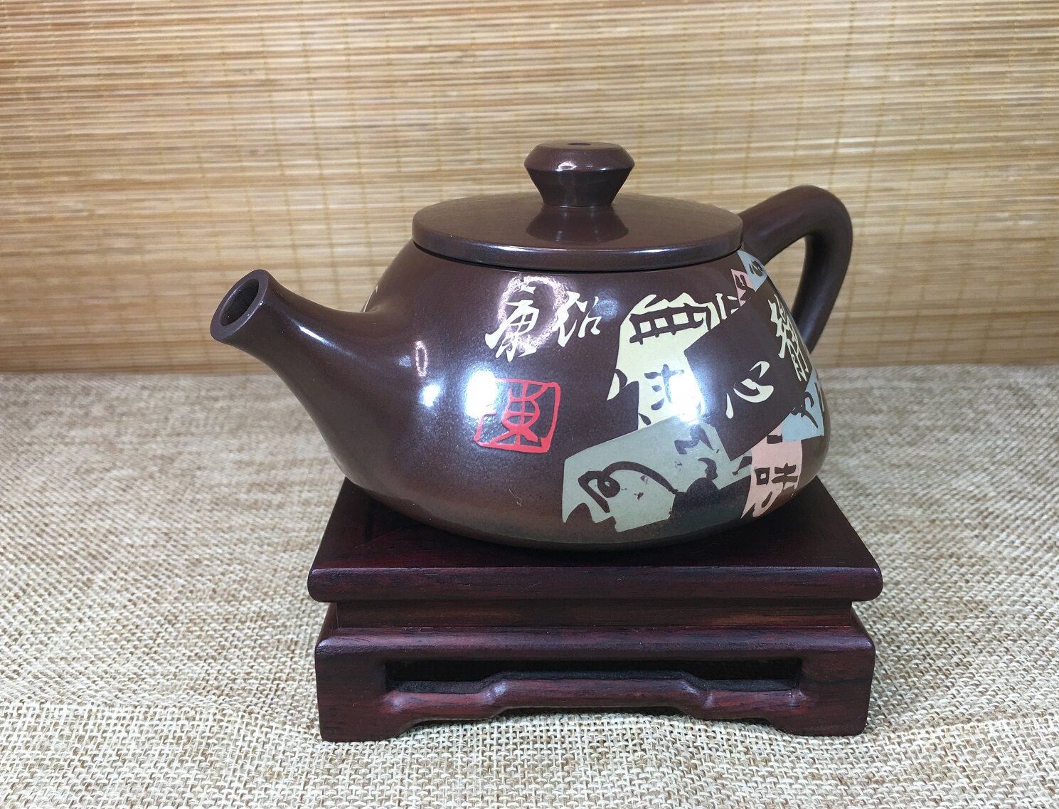 云南建水紫陶石瓢壶名家陈绍康大师原矿纯全手工茶壶