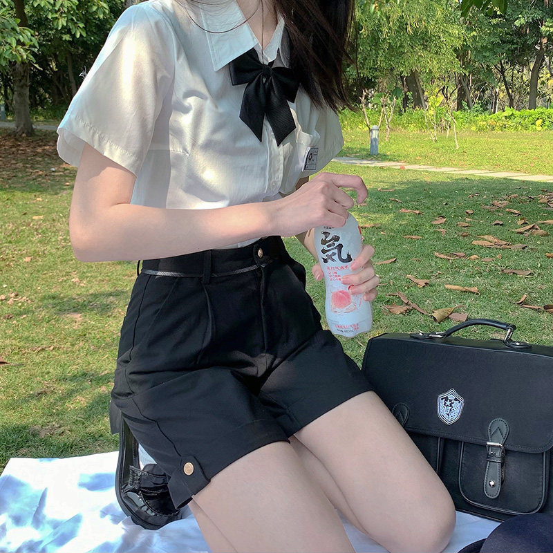 短裤夏季黑色dk正太宽松啦啦休闲jk纯色休闲裤